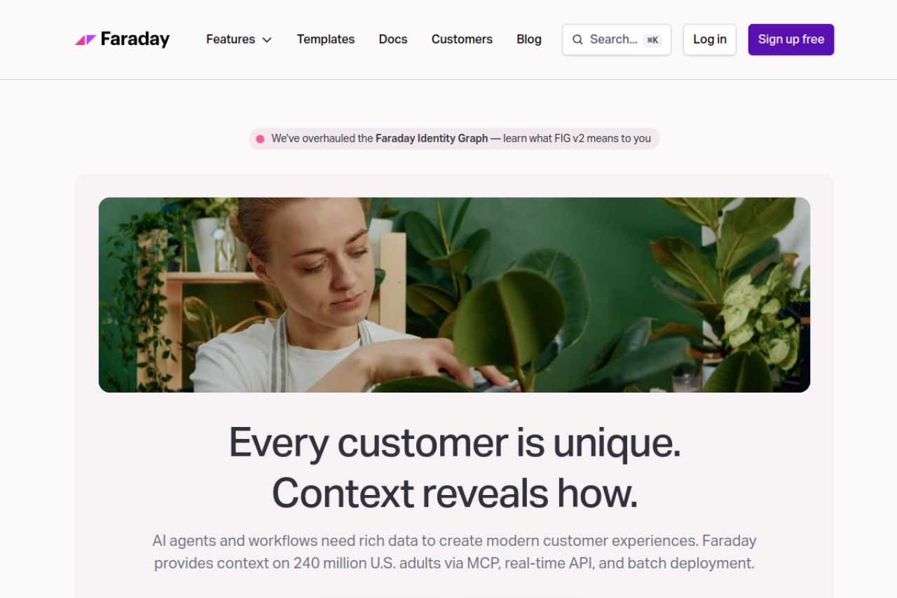 Faraday Ai website screenshot