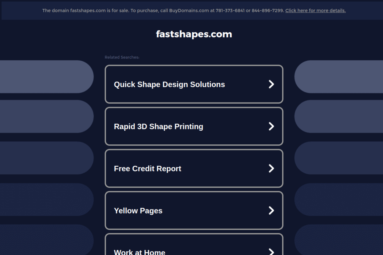 Fast Shapes website screenshot