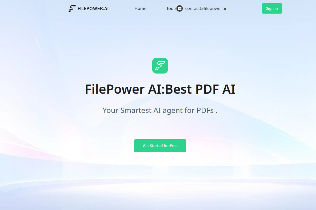 Filepower Ai website screenshot