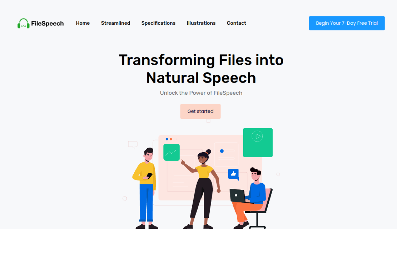 Filespeech website screenshot