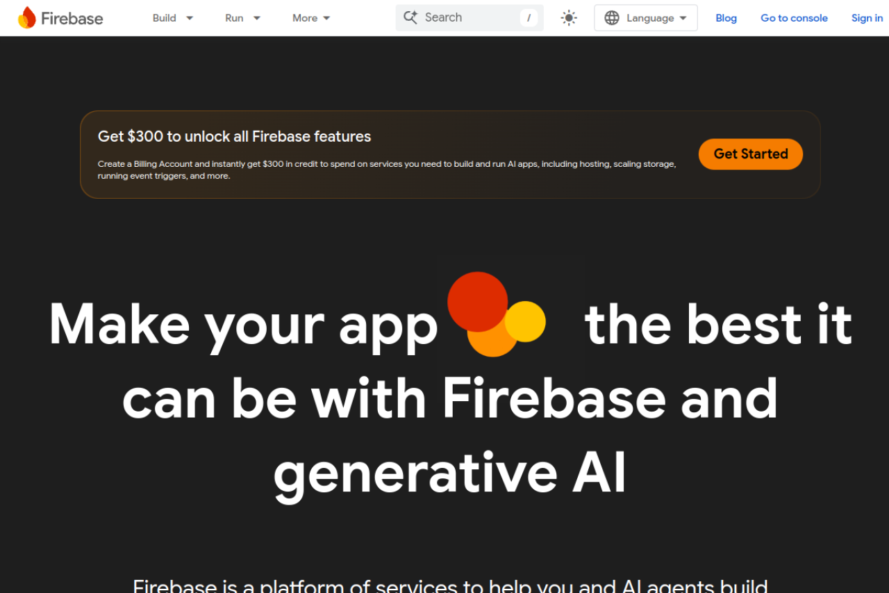 Firebase Studio website screenshot