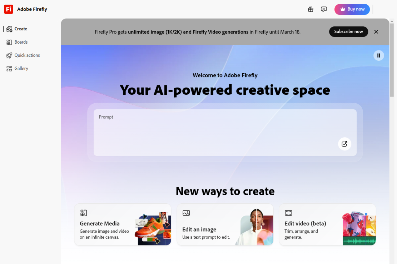 Adobe Firefly 截图