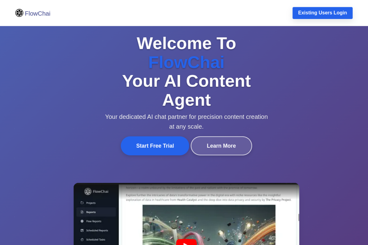 Flowchai website screenshot