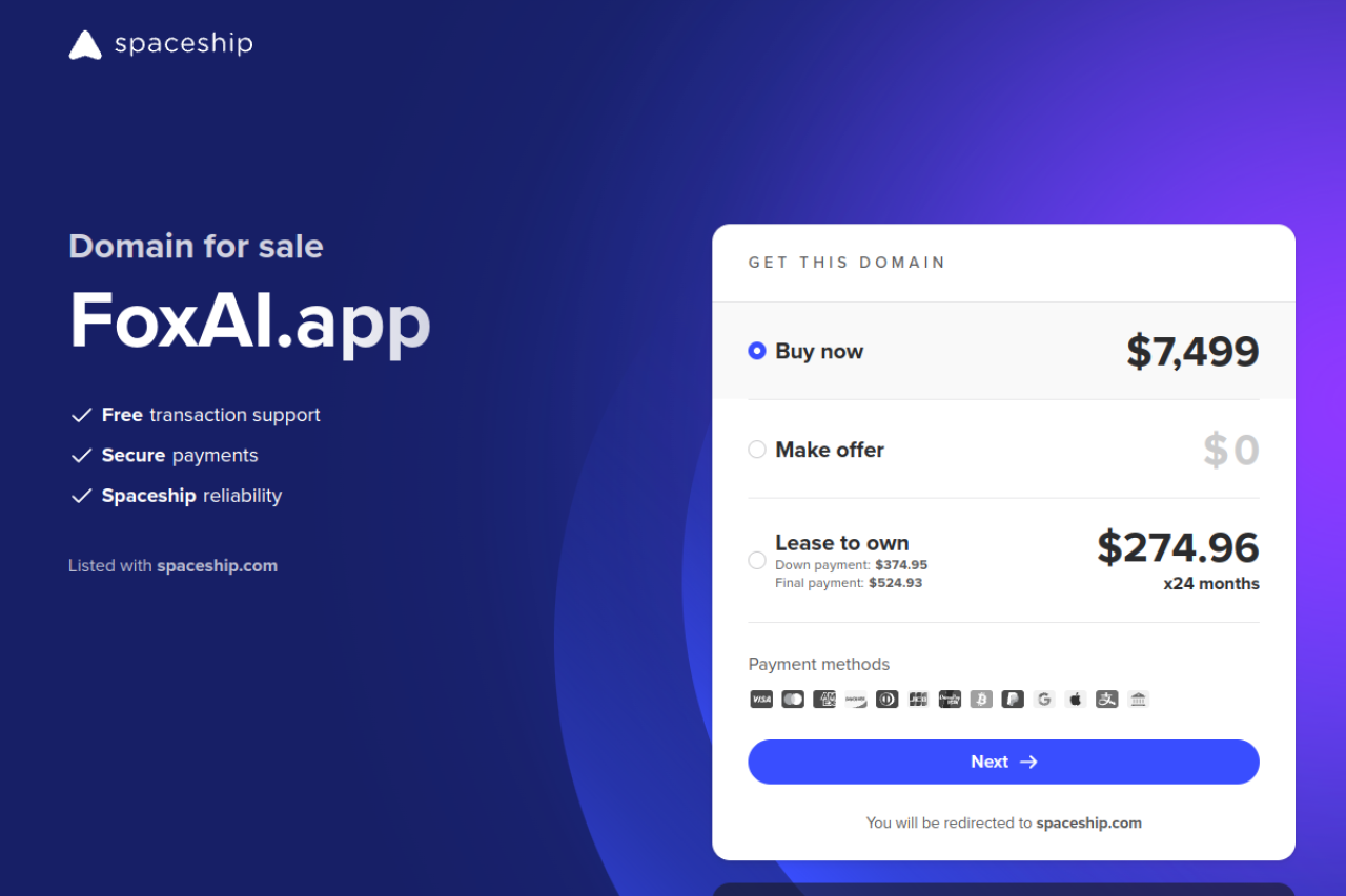 F Xai website screenshot