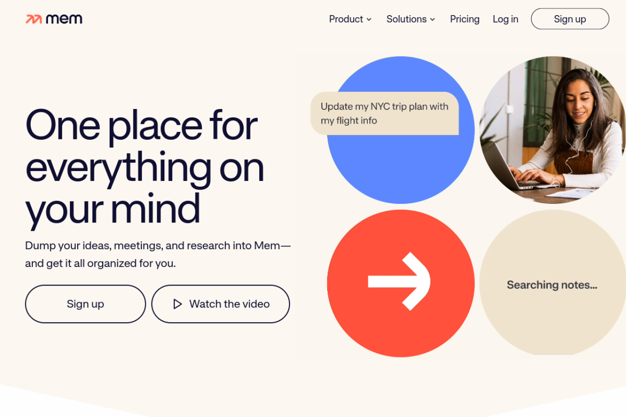 Mem website screenshot