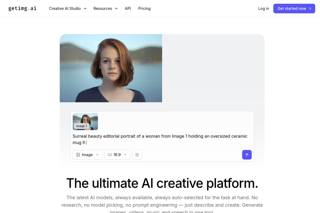 Getimg Ai website screenshot