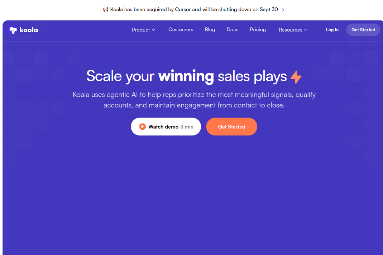 Koala website screenshot