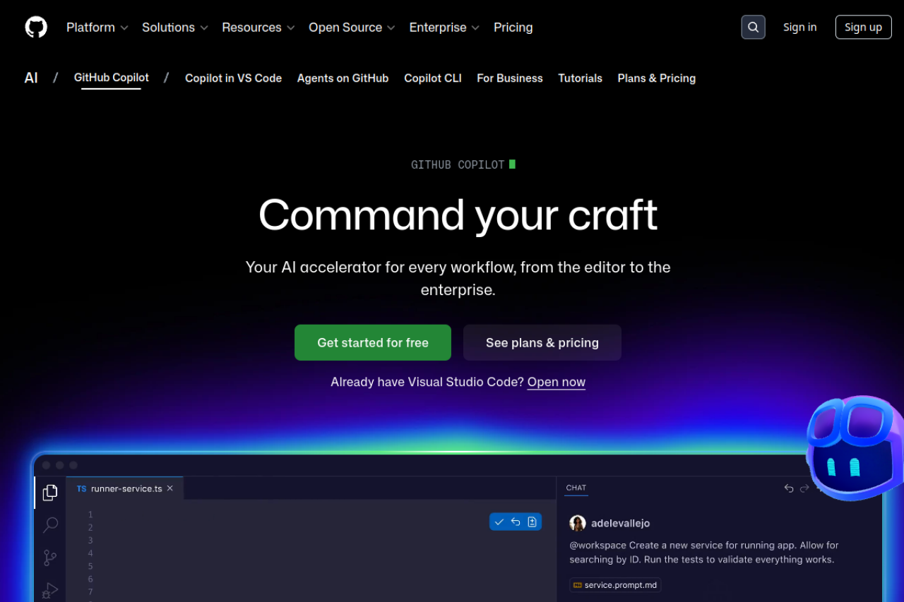 GitHub Copilot 截图