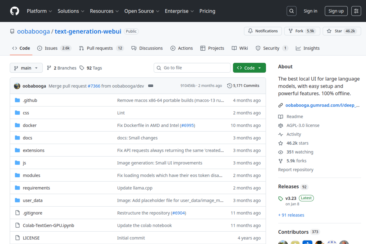 Text Generation WebUI Preview