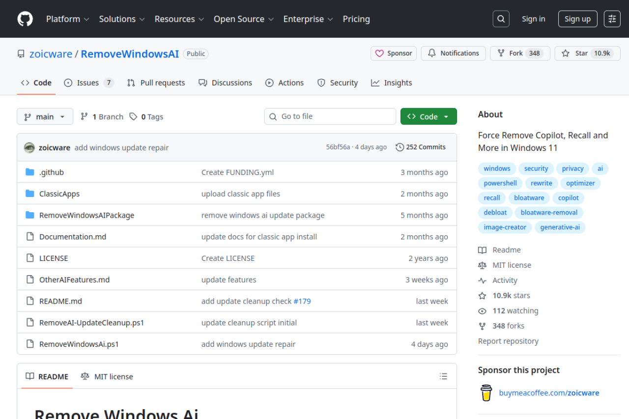 Removewindowsai 截图