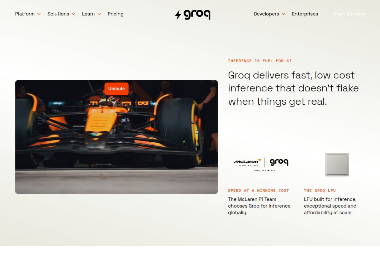 Groq website screenshot