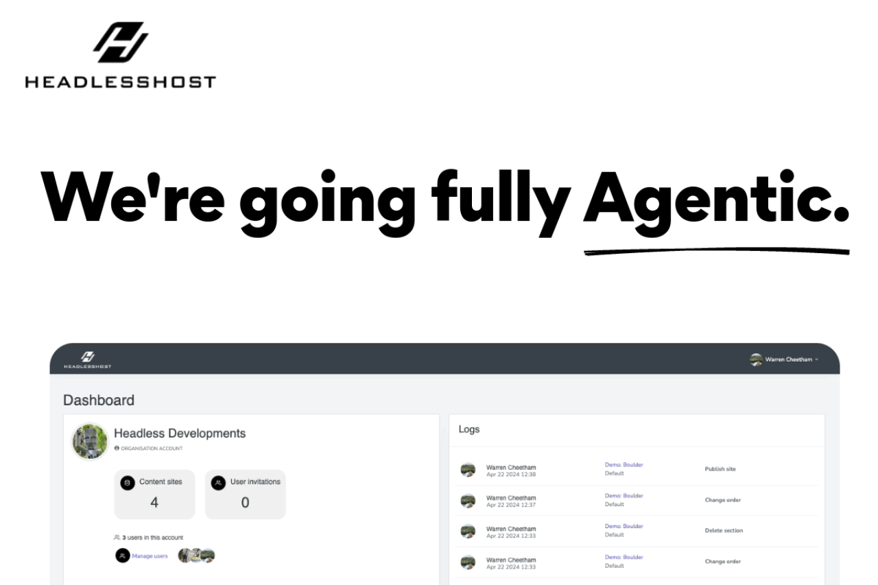 Headlesshost website screenshot