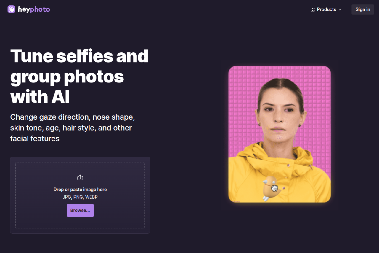 Heyphoto website screenshot