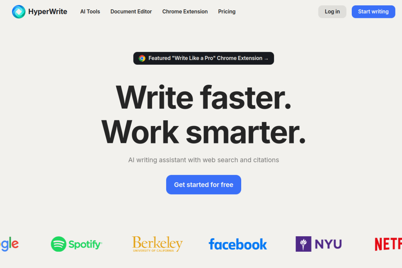 HyperWrite website screenshot
