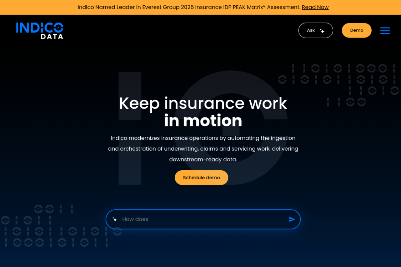 Indicodata Ai website screenshot