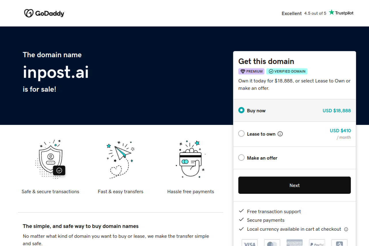InPost website screenshot