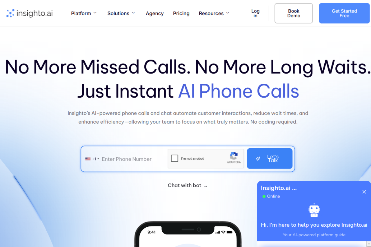 Insighto Ai website screenshot