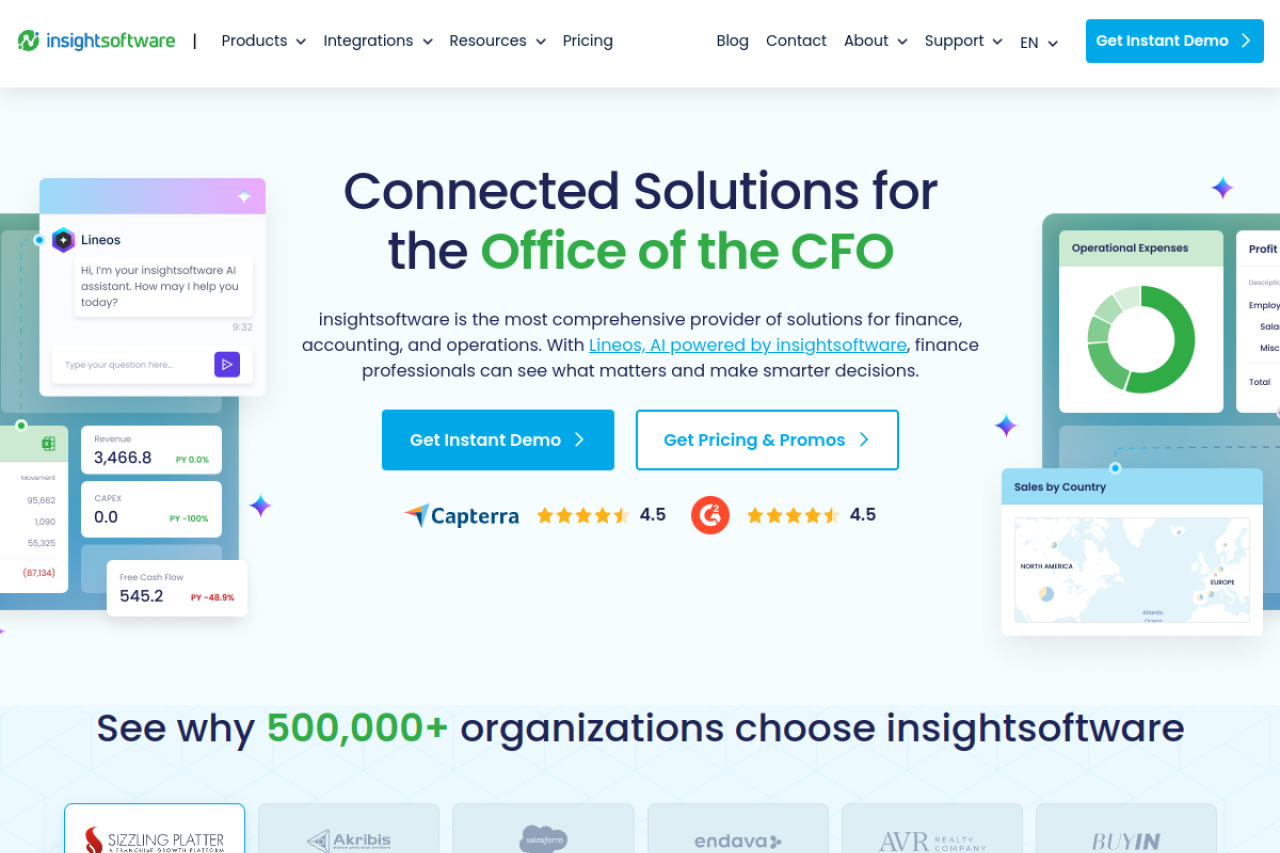 Insightsoftware website screenshot