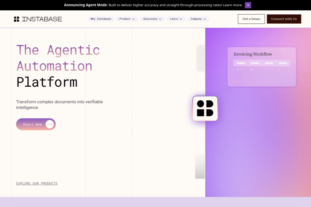 Instabase Com website screenshot