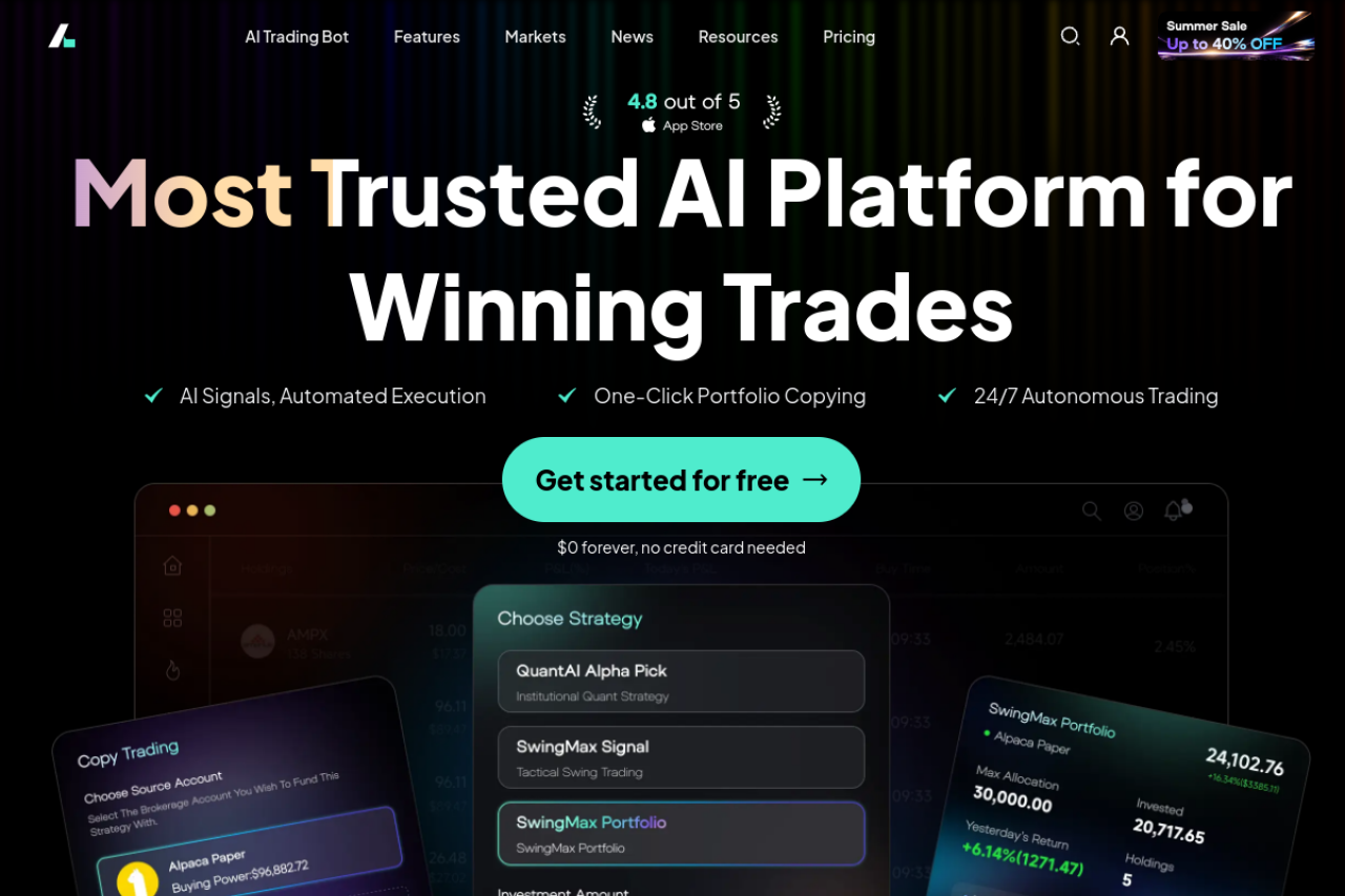 Intellectia Ai website screenshot