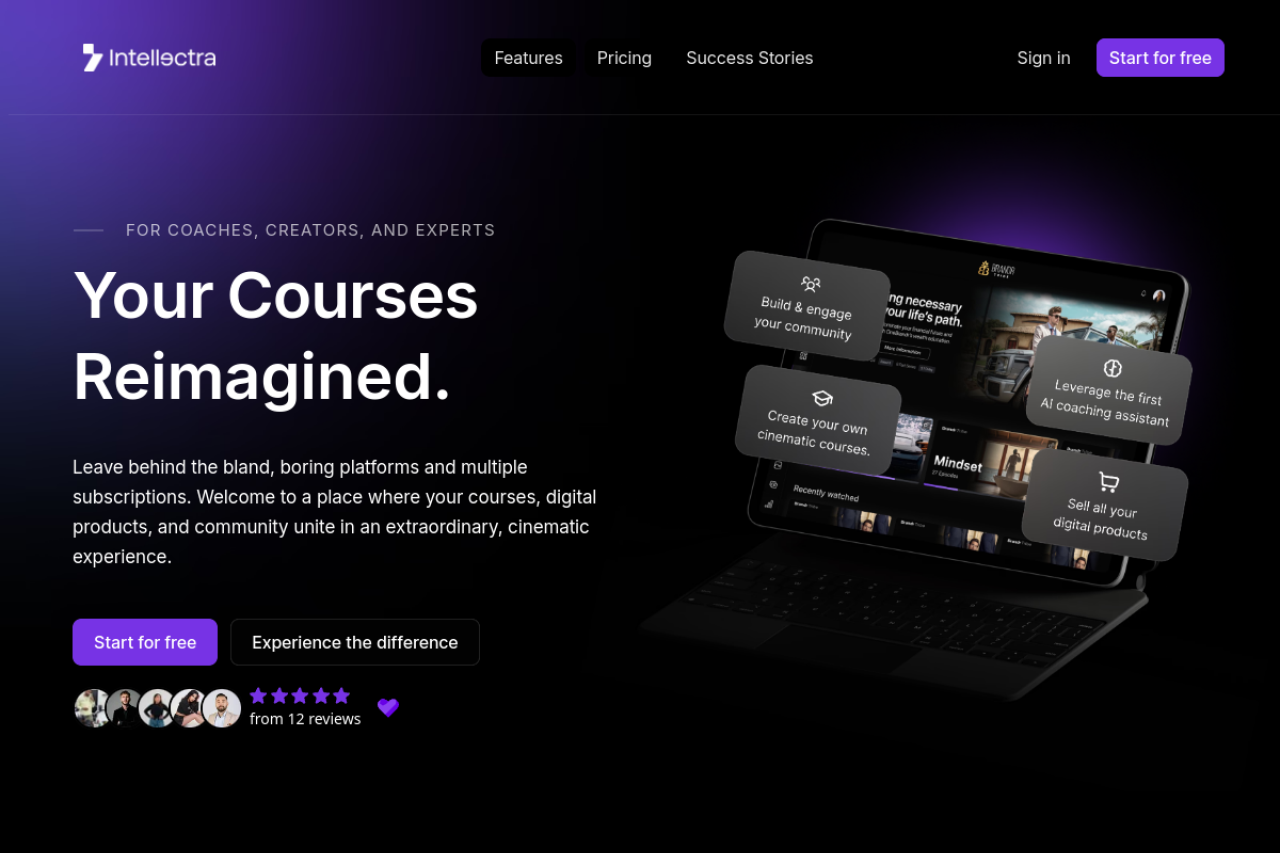 Intellectra website screenshot