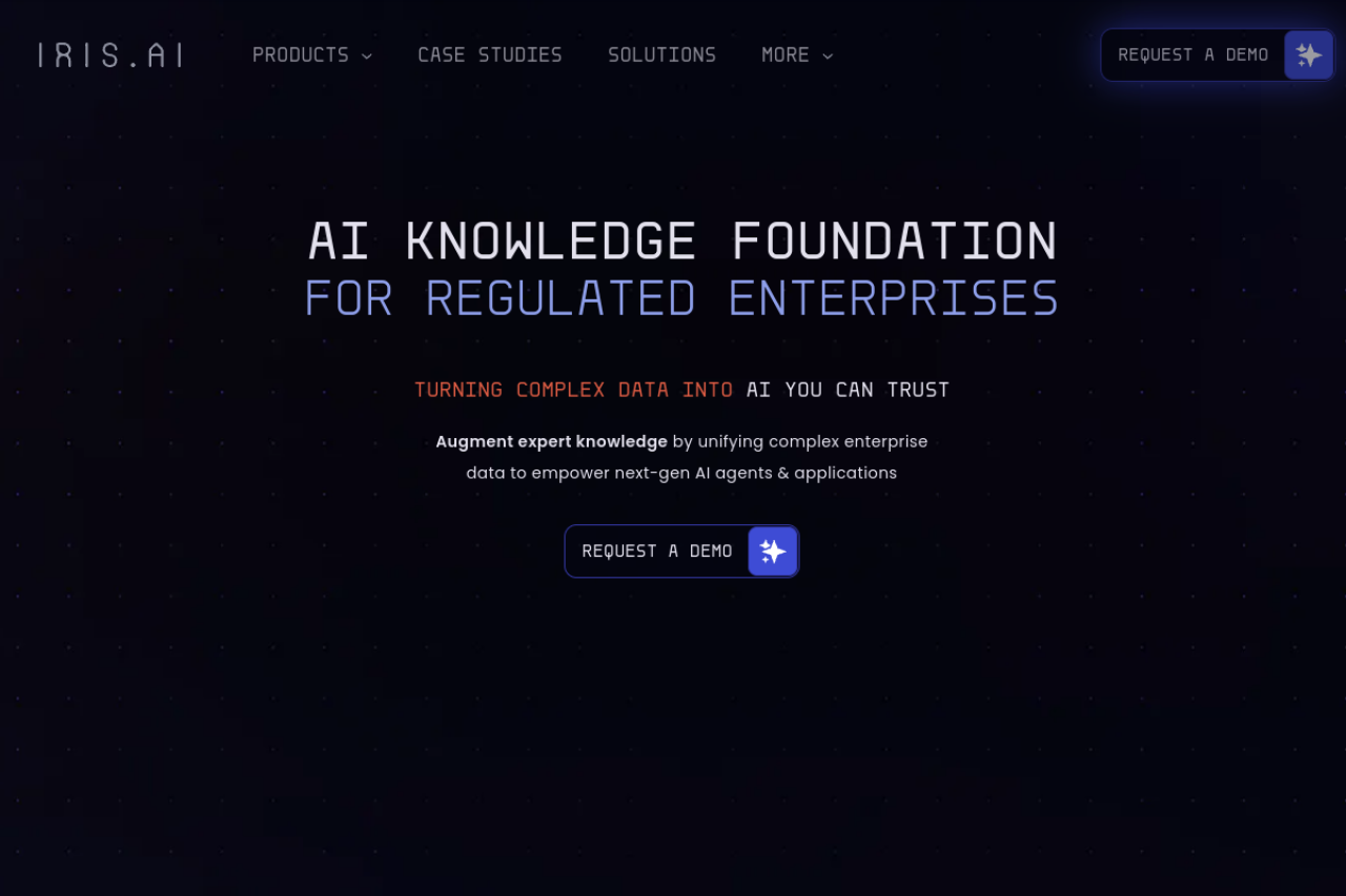 Iris Ai website screenshot