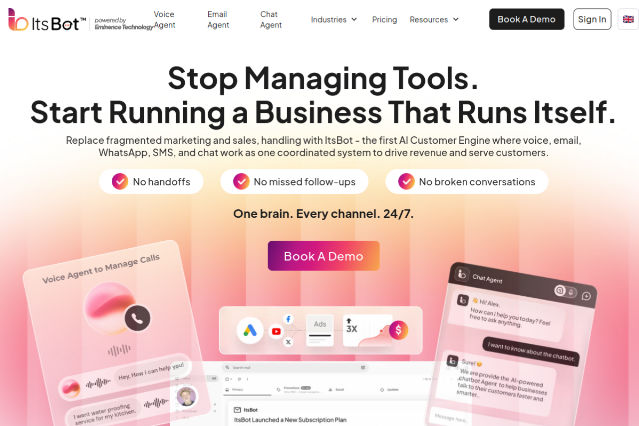 Its Bot website screenshot
