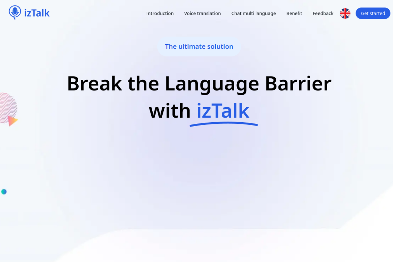 Iztalk website screenshot