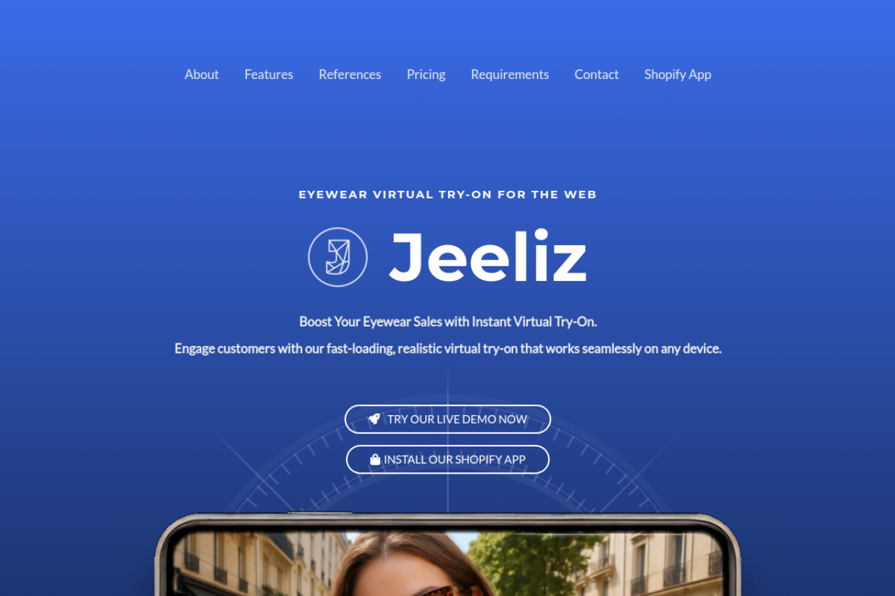 Jeeliz Com website screenshot