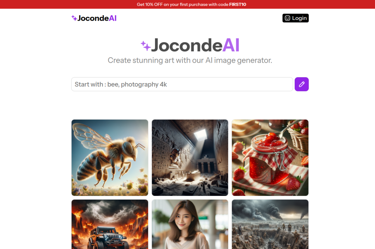 Jocondeai website screenshot