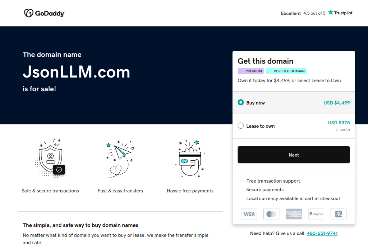 Jsonllm website screenshot
