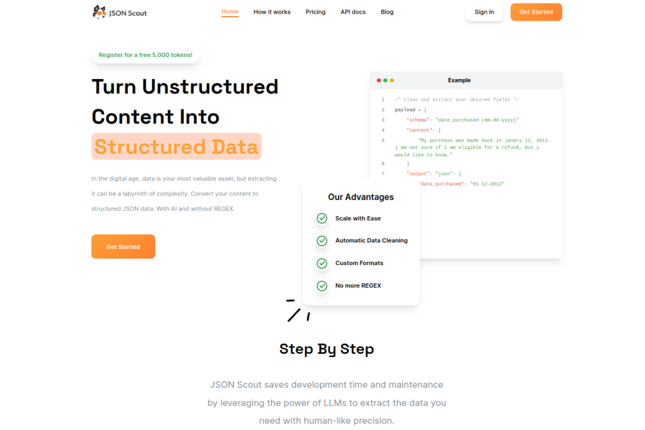 Json Scout website screenshot