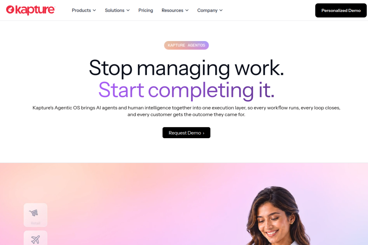 Kapturecrm Com website screenshot