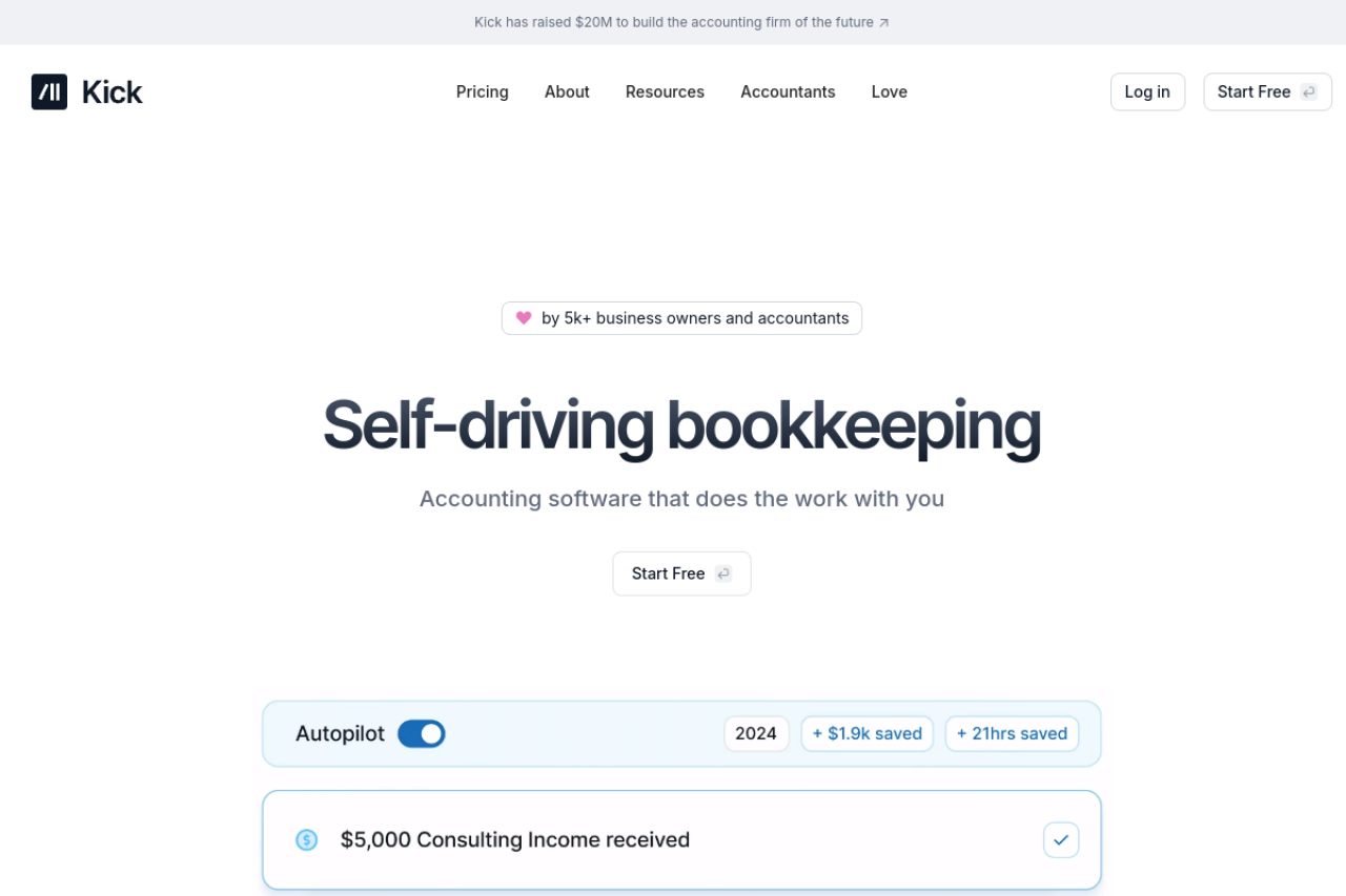 Kick website screenshot