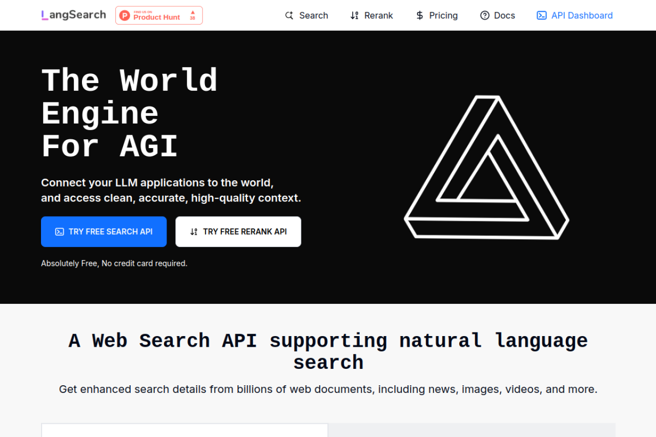 Langsearch website screenshot