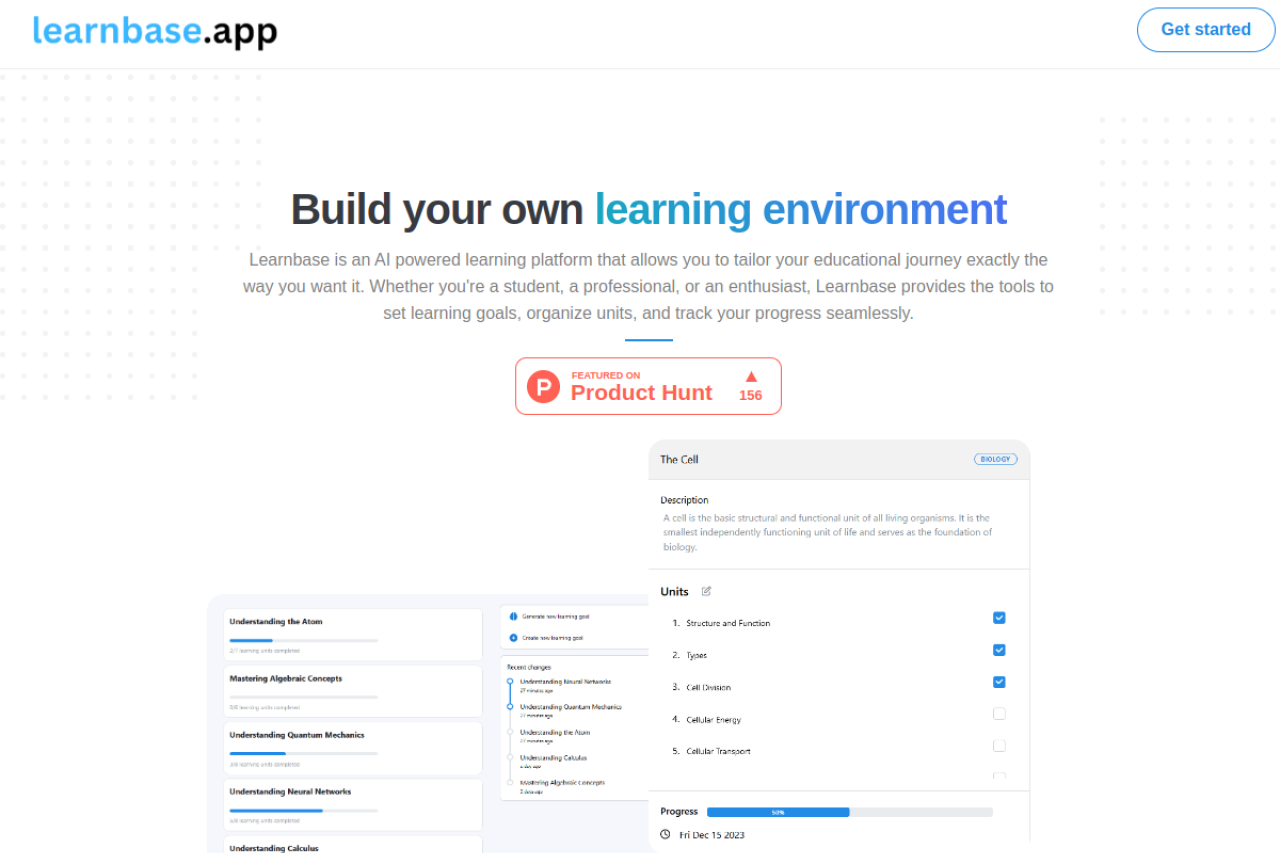 Learnbase website screenshot
