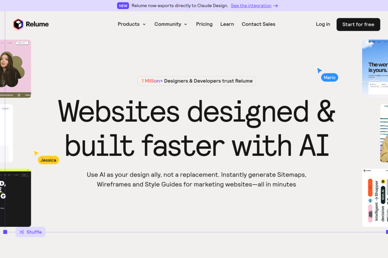 AI Site Builder website screenshot