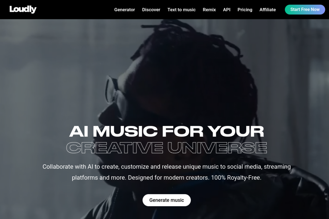Loudly Com website screenshot
