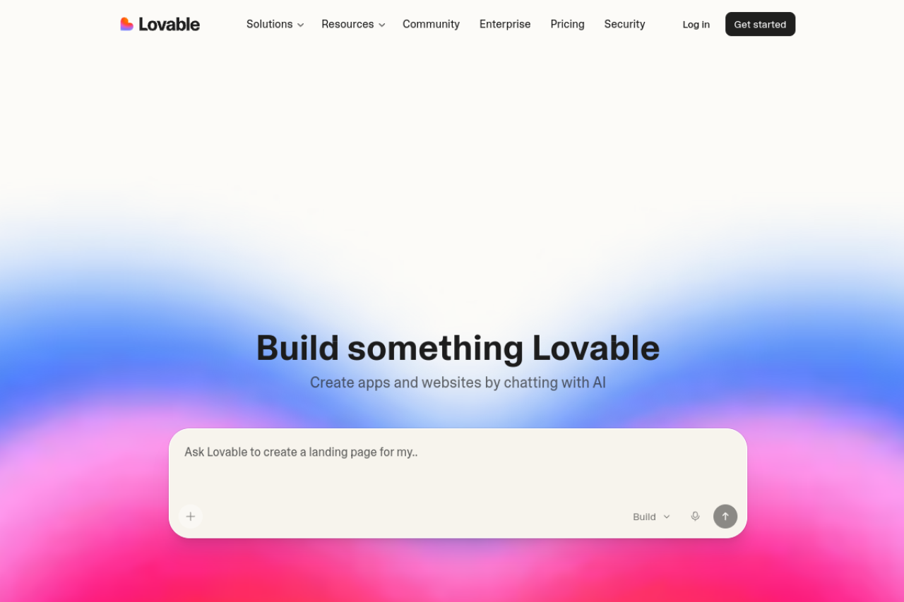 Lovable website screenshot