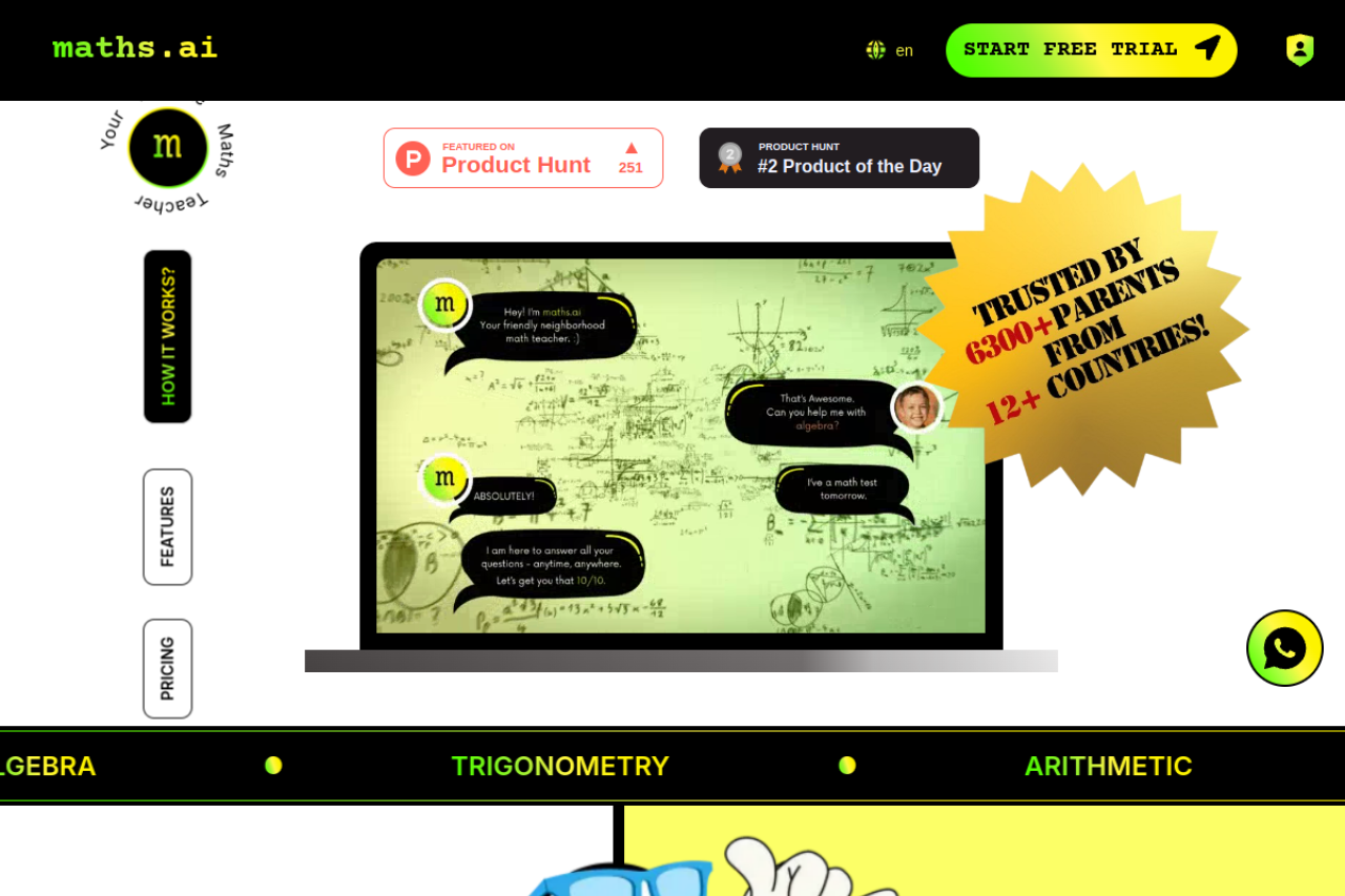 Maths Ai website screenshot