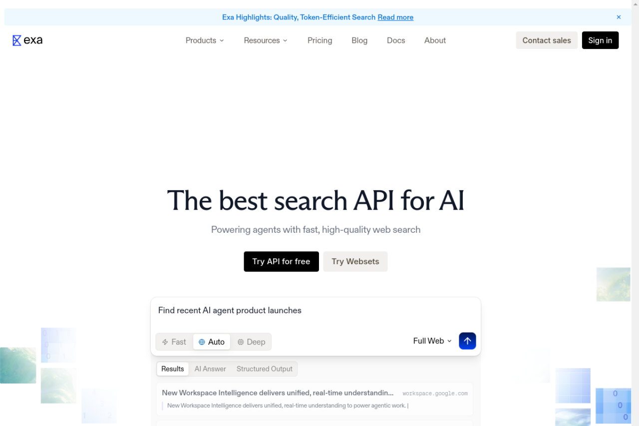 Metaphor website screenshot