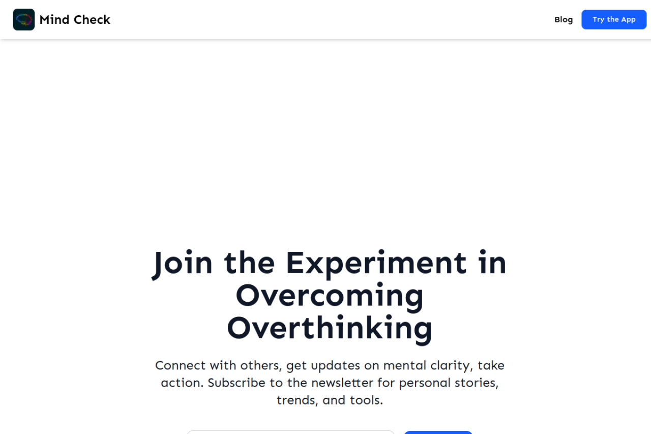 Mind Check website screenshot