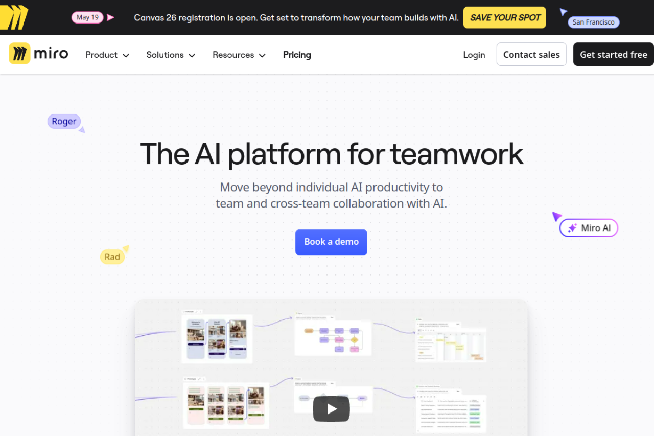 Miro AI website screenshot