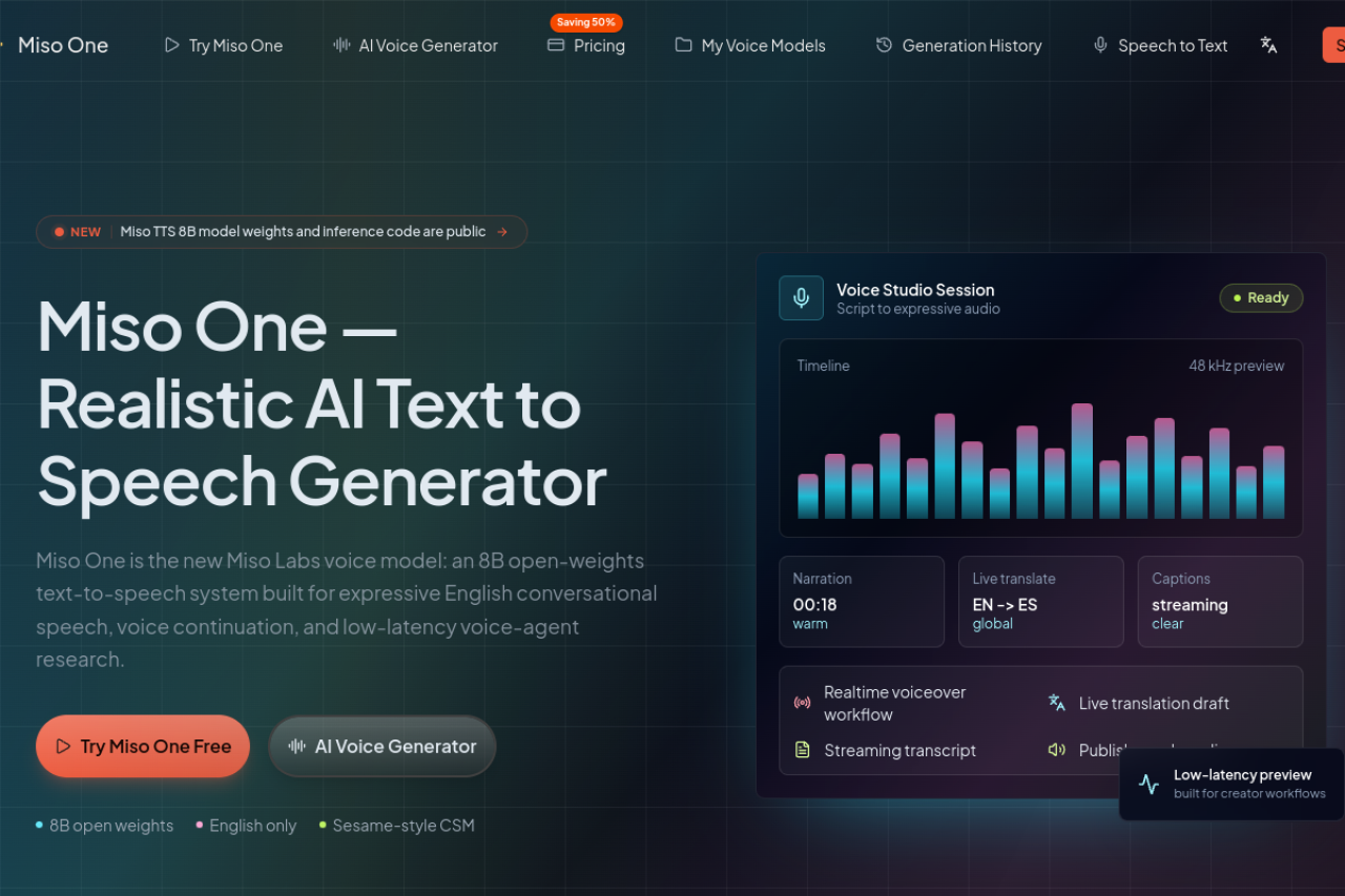 Miso One screenshot