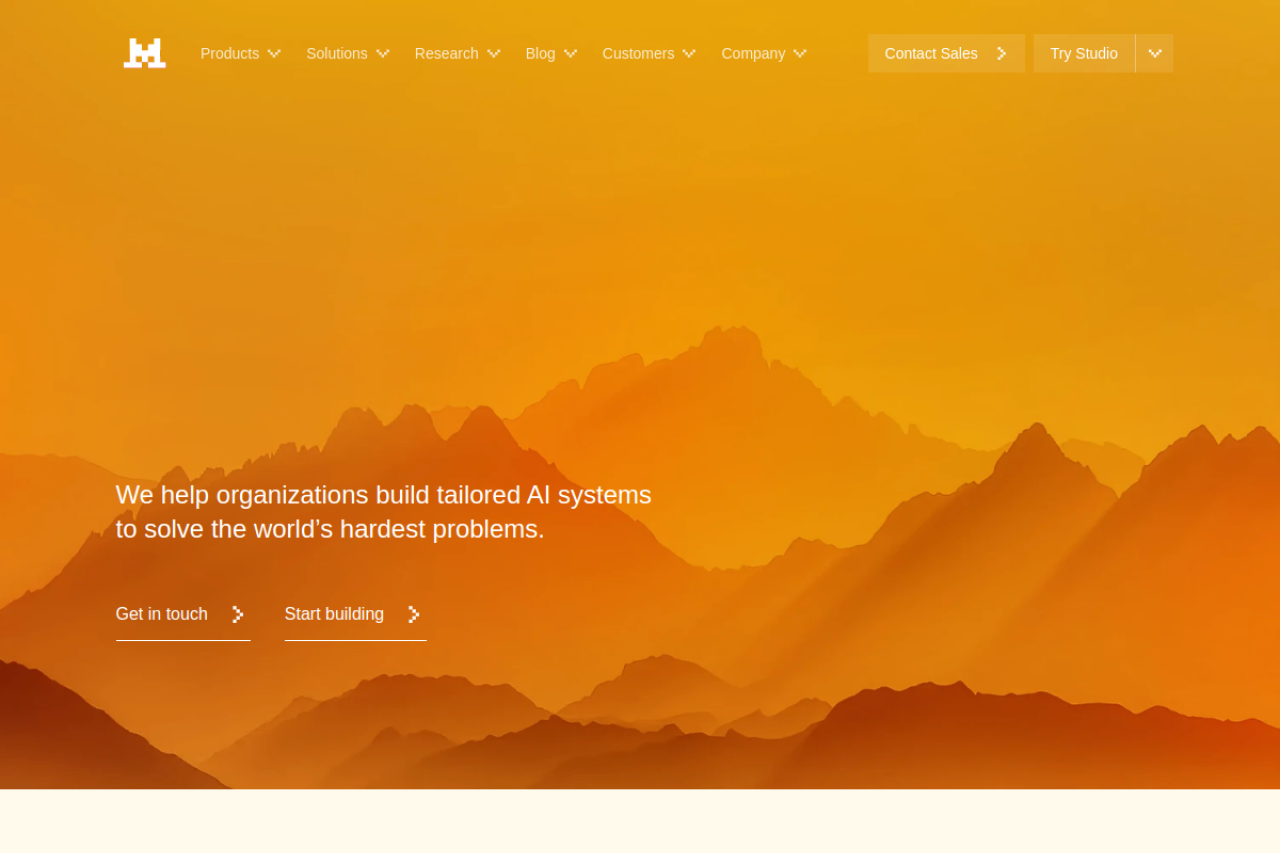 Mistral 8x22B website screenshot