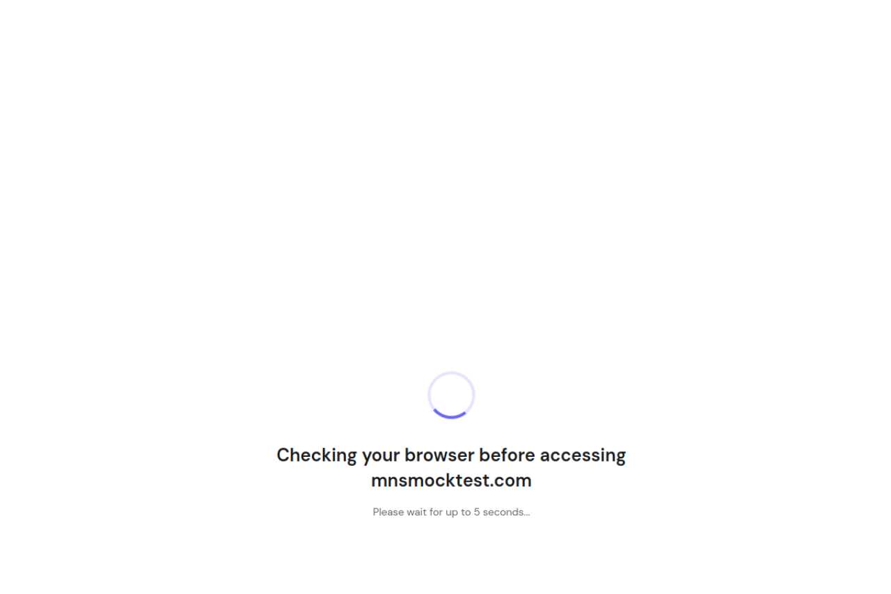 Live website preview of MNS Mock Test
