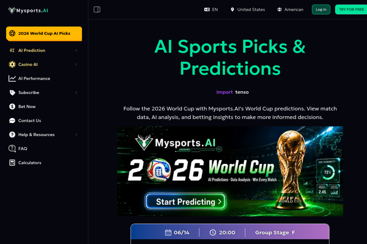 Mysports Ai website screenshot