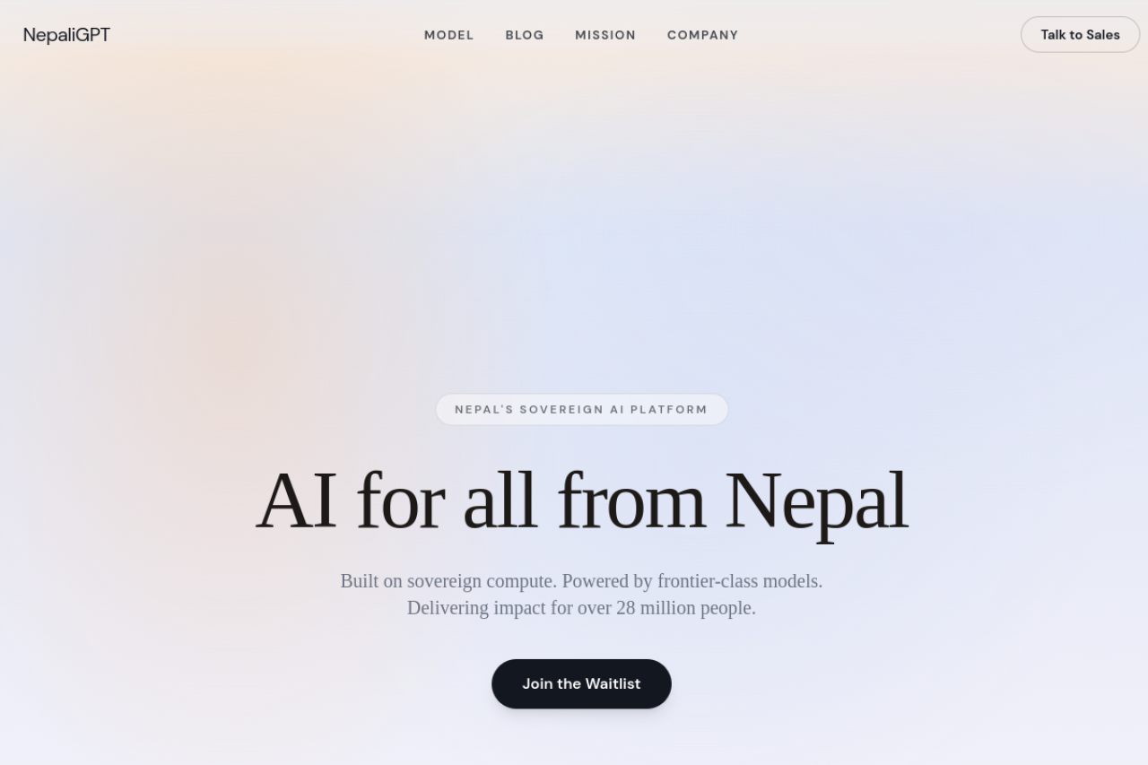 Nepaligpt website screenshot