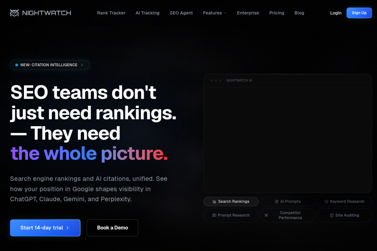 Nightwatch Io website screenshot