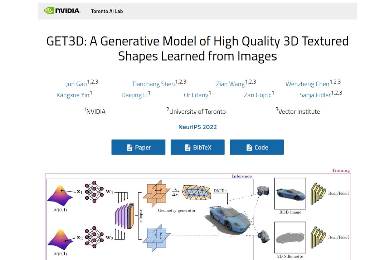 GET3D-Nvidia website screenshot